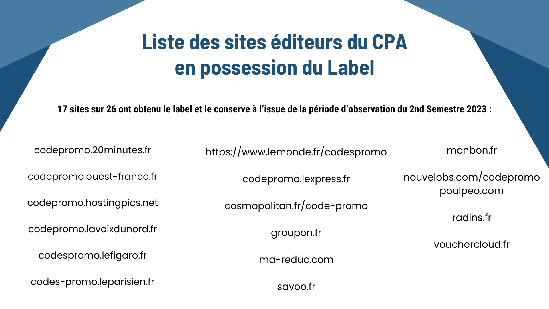 Cpa Label CP - Label qualité CPA pour les sites de Bons de Réduction - CPA